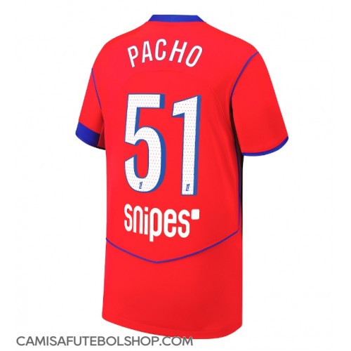 Camisa de time de futebol Paris Saint-Germain Willian Pacho #51 Replicas 3º Equipamento 2025-26 Manga Curta